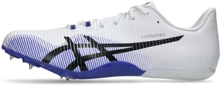 ASICS Unisex Hypersprint 8 Track & Field Shoes, 11M / 12.5W, White/Cobalt Burst