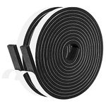 fowong Draft Excluder for Doors, 2 Rolls 12mm(W) x 6mm(T) Total 8M Long, Draught Excluder Tape for Doors and Windows, Door and Window Seal Strip, Door and Window Insulation Strip, Anti-Collision