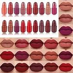 18Pcs Capsule Pills Lipstick Set,Mini Capsule Lipstick Set Matte Lipstick Long Lasting Waterproof Matte Finish Labiales Mate 24 Horas Originales Pill Shaped Cute Lipstick for Women