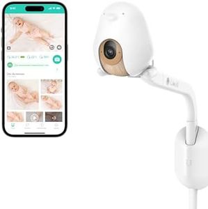 Monitor Inteligente de bebés Cubo Ai Plus con Montaje en Pared | Cámara de visión Nocturna HD con alertas de Seguridad para bebés con IA | Compatible con iOS, Android y Smart Home