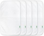 Green Sprouts Stay-Dry Burp Pads for Babies, White, 10 x 17-Inch (5-Pieces Set)