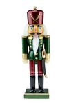 Clever Creations Maroon Soldier 10 Inch Traditional Wooden Nutcracker, Festive Christmas Décor for Shelves and Tables