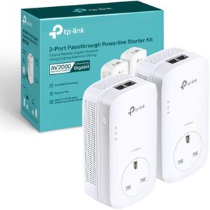 TP-Link Powerline Adapter Kit – Dual Gigabit Ports, Home Network Expansion