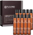 Floland Keratin Change Ampoule - Deep Conditioner Damage Repair Hair Mask Treatment for Perm, Bleached, Color, Dry Breakage, Frizz - Intensive Amino Acid Smooth Hair Protein Filler 13ml Set of 10