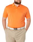 Callaway Men's Golf Short Sleeve Pique Open Mesh Polo Shirt, Carrot, Medium