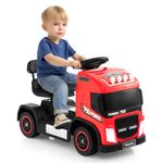 Maxmass Kids Ride on Truck, 6V Children Battery Powered Electric Vehicle with Adjustable Seat, Music, Horn and Front Lights, Toddler Electric Toy Car or 18-72 Months Old (Red)