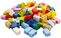 EKIND Regular Colors 1x2 Shapes Classic Educational Building Bricks Set - Compatible with All Major Brands - Cultivate Logic & Creativity for Kids (110 Pcs)