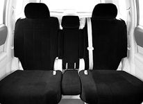 Center 40/20/40 Split Back & 60/40 Cushion Seats, CalTrend O.E. Velour Seat Covers for 2014-2020 Nissan Rogue Black Black Classic Insert and Trim