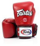 Fairtex BGV1BR Muay Thai Boxing Training Sparring Gloves for Men, Women, Kids | MMA gloves, kickboxing, gym, workout | Premium quality, light weight & shock absorbent 16 oz boxing gloves-Red