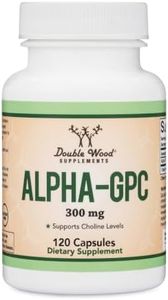 Alpha GPC Choline 600mg, Cognitive Memory + Focus Support, 120 Capsules