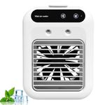 Glacier Breeze AC, Quiet Mini Evaporative Cooler with 2 Speeds & 500 ml Tank, 2025 New Portable Air Conditioner Fan, Personal USB Cooling Fan, Evaporative Cooler Portable