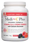Preferred Nutrition Medi C Plus Lysine Berry with Calcium Powder, Vitamin C & L- Lysine Formula (1KG)