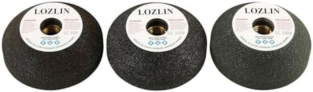 LOZLIN 3 Inch Silicon Carbide Grinding Wheel for Angle Grinder - 80mm Metal Polishing, Ceramic Tile/Glass Trimming, Granite Chamfering & Renovation, Heavy-Duty Abrasive Tool