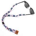 Pilotfish Premium Cotton Eyewear Retainer Sunglass Strap - Multiple Design Options - Soft & Durable Sunglass Holder, Aztec, 28 Inch