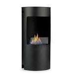 KLARSTEIN Phantasma Niro - Ethanol Fireplace, Standing Fireplace, Safety Burner with 1.5 L, 3.5 Hours Burning Time, Room Size: 25-30 m², Extinguishing Aid, Odourless, Safety Glass, Colour: Black