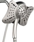 GRICH 1.8GPM Shower Head with Handheld Spray Combo: Rainfall Shower Heads & Handheld Shower Head, 9 Spray Modes/Settings Detachable Shower Head with Hose, Nickel