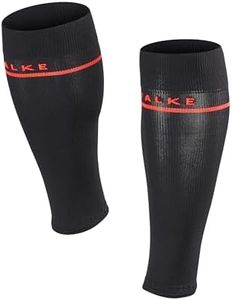FALKE Women's Energizing Tube Cool Compression Calf Sleeves For Running, Breathable Quick Dry, Black (Black 3008), CALF 2, 1 Pair