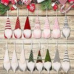 KAHEIGN 15Pcs Christmas Tree Hanging Gnomes, 15 Styles Hanging Scandinavian Santa Elf Plush Gnomes Handmade Swedish Tomte Dolls Ornaments for Christmas Holiday Party Decorations (15 x 7cm)