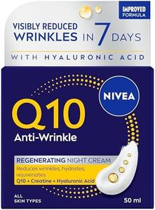 NIVEA Q10 Anti-Wrinkle Regenerating Night Cream 50ml | Anti-Wrinkle Face Moisturiser | Q10 & Creatine | Skin Firming Formula | Reduces Fine Lines | 24-Hour Nourishment | Suitable for All Skin Types