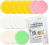 SereneLife Fragrance Scented Disc, 15 Fragrant Scents Suitable for Towel Warmer Bucket Convenient Size Fits in Most Air Freshener Holders Fresh Aroma Stays for 30 to 60 Days