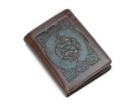 Tri-Fold Leather Wallet Brown Genuine Leather Irish Made