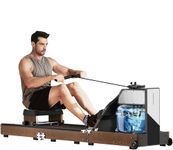 KINGSMITH Magnetic/Water Row Machine for Home Rower 331LB Weight Capacity, Folding Rowing Machine with LED Monitor, App Supported, Tablet Holder, Comfortable Seat, Trifold Home Rowing Machine