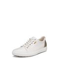 ECCO Women's Soft 7 Sneaker, White/Pure White Gold Exclusive, 7-7.5