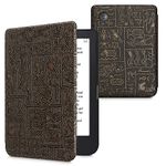 kwmobile Case Compatible with Kobo Clara 2E / Tolino Shine 4 Case - eReader Cover - Egyptian Figures Gold/Black