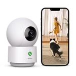 AOSU 2K Security Camera Indoor, 3MP Baby Monitor Pet Dog Camera, One-Touch Call, Support 5G & 2.4G WiFi, 360° Pan-Tilt Motion Tracking, Home Surveillance Camera, Night Vision, Compatible with Alexa