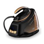 Tower T22030GLD PureSteam Infinity Xpress 8 Bar Steam Generator Iron, Ceraglide NanoElite Soleplate, AI-Auto Limescale Attack System, One Temp Technology, 1.5L Dual Tank Capacity, 3000W, Black & Gold
