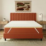 SleepyHug OrthoSoft Plus HR Foam Mattress Topper | 2 Inch Medium-Firm Support | Improves Back Support & Mattress Firmness | Quilted Cover | Anti-Skid Base | 72x60x2 Inches, Off-White