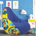 ComfyBean Bag with Beans Filled XL- Official: Paw Patrol Bean Bags - for Kids - Max User Height : 4 Ft. - Weight : 30 Kgs(Model: Paw Patrol-Artwork 1 - Blue)