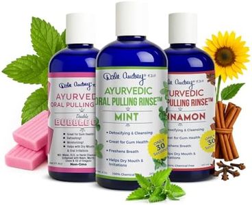 Dale Audrey Ayurvedic Organic Oil Pulling for Teeth and Gums | Oral Rinse Alcohol Free Mouthwash Essential Oils for Bad Breath | Healthy Gums Teeth & Fresh Breath (8 Fl Oz (Pack of 3), Variety Pack)