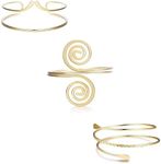 Sanfenly 3Pcs Gold Arm Cuff for Wom