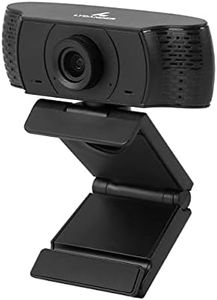 LYCANDER USB HD Webcam - Cámara Web con Micrófono incorporado, Resolución HD 720p, Cable USB, Altura ajustable, para Ordenador, Portátil, Windows, Mac, Linux, Streaming - Negro