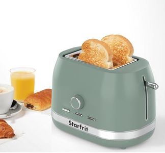 Starfrit 2-Slice Toaster – 7 Adjustable Browning Levels – Removable Tray – 850W - Sage