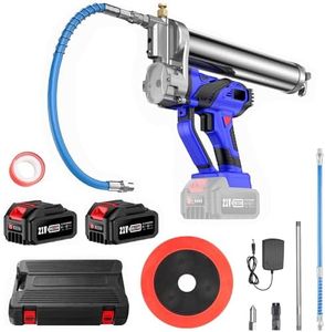 TaskStar Akku Fettpresse, [2025 Update Leistungsstark] 21V Fettpresse Batteriebetrieben mit 12000 PSI Schläuche, Variable Geschwindigkeit Trigger, Elektrische Fettpresse mit 2 Akkus und Ladegerät