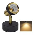 Mufasa 6 Watts Golden Black Finish 4.3Inch Cone LED Spotlight Focus Light Bedroom Reading Display Wall Light (Warm White)