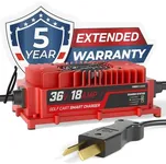 FORM 36 Volt Golf Cart Battery Charger for Club Car, EZGO & Yamaha Golf Carts with Crowfoot Plug - 36V 18AMP Lead Acid Battery Charger