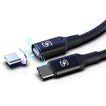 Magnetic USB C Cable SIKAI 20V/5A 100W Max Replacement USB C to USB C PD Cable Adapter Compatible with Mac Pro/Air, Chromebook, Nintendo Switch and Any USB-C Devices (Black-1.8 Meters)