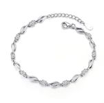 Nilu's Collection Glam up Your Look with Stylish 925 Silver-Plated Copper Bracelet for Women & Girls