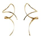 Earrings for Women Spiral threader earrings 14K gold earrings hand bent dangle earrings for women，suitable for gift giving, perfect for your birthday party, Christmas, gift giving.