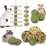 ERKOON Rabbit Treats, Rabbit Boredom Breakers Rabbit Chew Toys Guinea Pigs Chew Toys for Teeth Grinding Cage Hanging Accessories for Bunny Chinchillas Hamsters