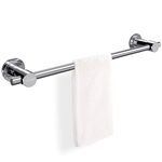 BOPai 24 inch Vacuum Suction Cup Towel Bar, Removeable Shower Mat Rod Shower Door Adhesive Towel Bar Suction Towel Rack, Premium Chrome