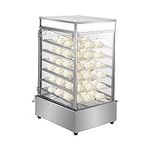 PAKJEL Electric Bun Steamer Commercial 900W 5-Layer Stainless Steel Frame with Temperature Control Steamed Bread Buns Food Warmer