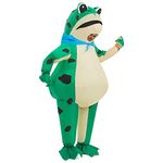 JASHKE Frog Costume Inflatable Frog Costume Adult Blow up Frog Costume Inflatable Halloween Costumes for Adult
