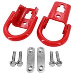 BOMLING Front Bumper Tow Hook, Right Left Heavy Duty D-Ring Set Towing Hook Compatible with Ford F150 Truck 2009-2018 Compatible with Ford Expedition 2007-2015, Replace FL3Z17N808A, Red