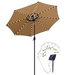 Solar Umbrella Lights, Solar Parasol Lighting with Remote Control 104 LED 8 Modes Fairy Lights for Patio Outdoor and Indoor Decorative Light