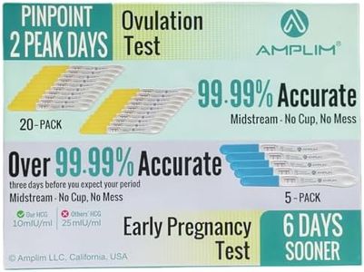Amplim Pregnancy Test and Ovulation Tests Kit, 25 Pack
