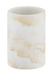WENKO Odos Toothbrush Holder for Toothbrush and Toothpaste, Polyresin, 8 x 10 x 8 cm, White
